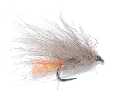 Barbless G.J. Caddis orange tail #12